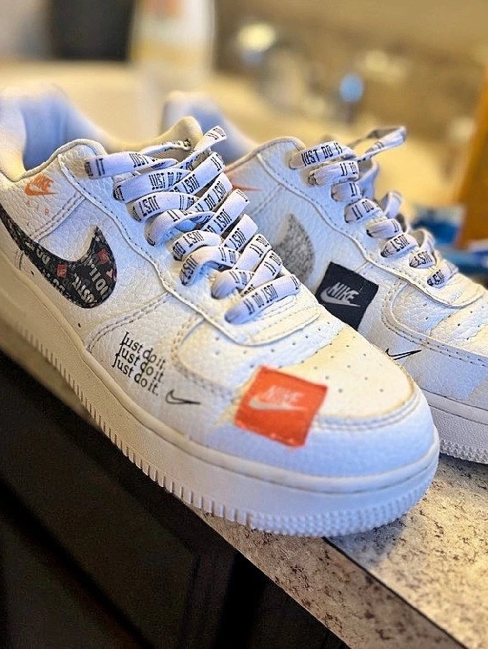 Nike Air Force 1 Low '07 PRM 'Just Do It' (White / Total Orange)